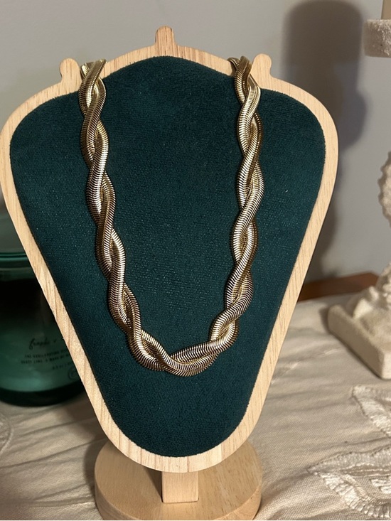 Gold Oro Jewelry - Twisted Rope Chain Necklace in 18k Gold Plating NWT